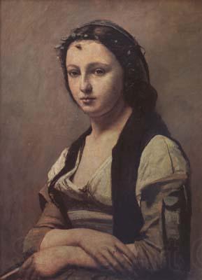 Jean Baptiste Camille  Corot La femme a la perle (mk11)